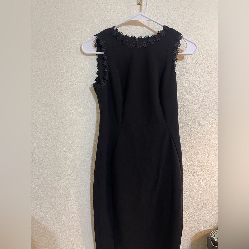 Calvin Klein Cocktail Dress with Floral Trim